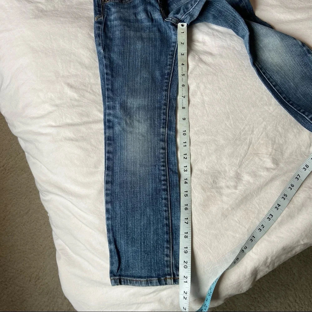 Justice Jeans 7R Simply Low boot cut blue Jeans. No stains or holes. Medium blue